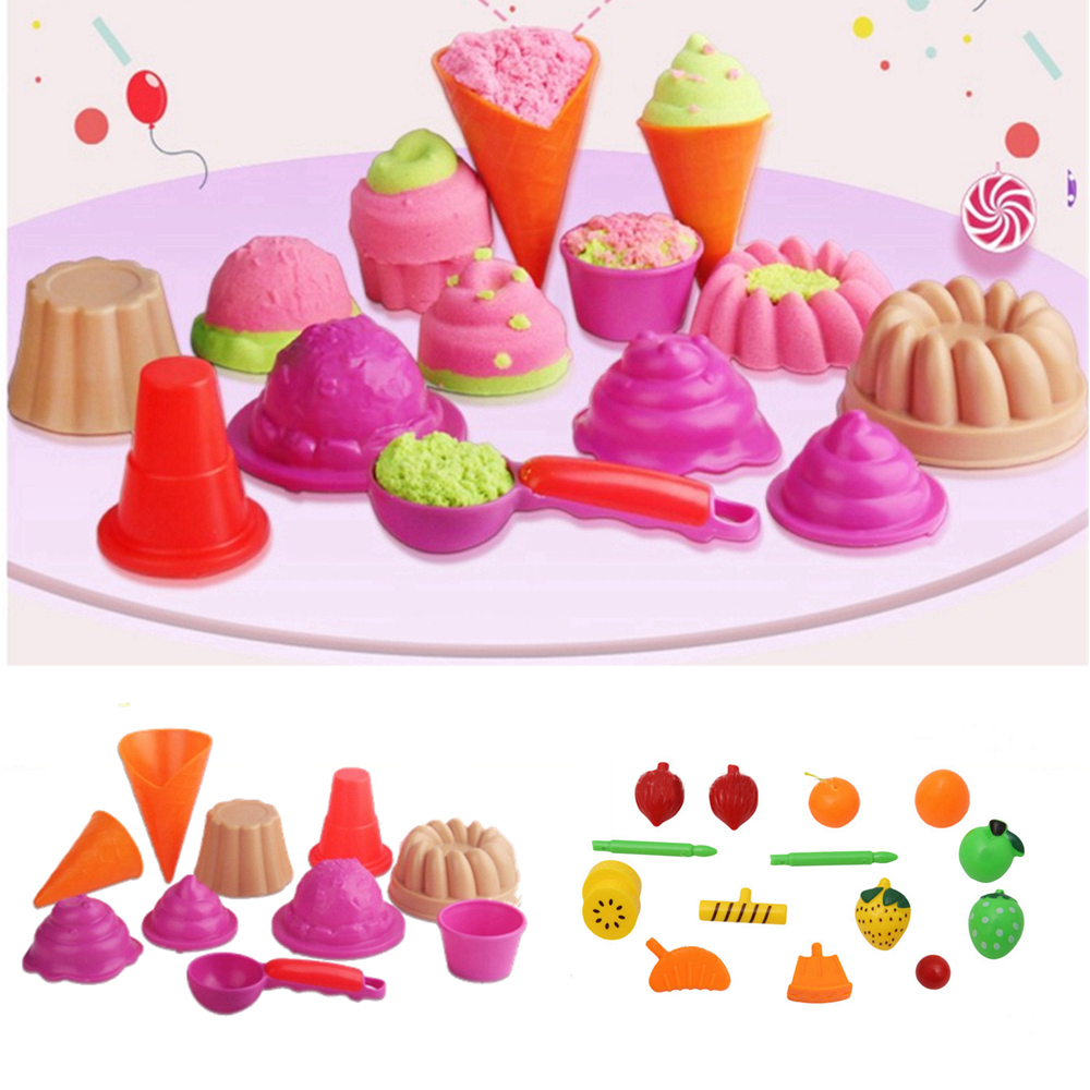 【TUMBLING SAND 翻滾動力沙】冰淇淋模具組+糕點配件組