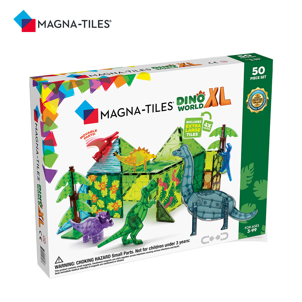 Magna-Tiles® 磁力積木 恐龍世界 XL 50片