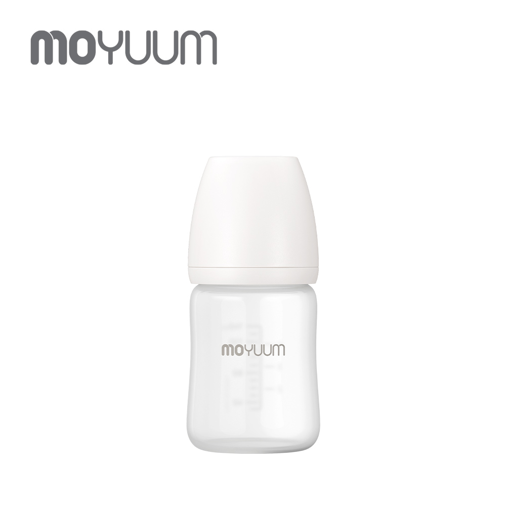 MOYUUM 韓國 寬口矽膠玻璃奶瓶150ml (0m+)
