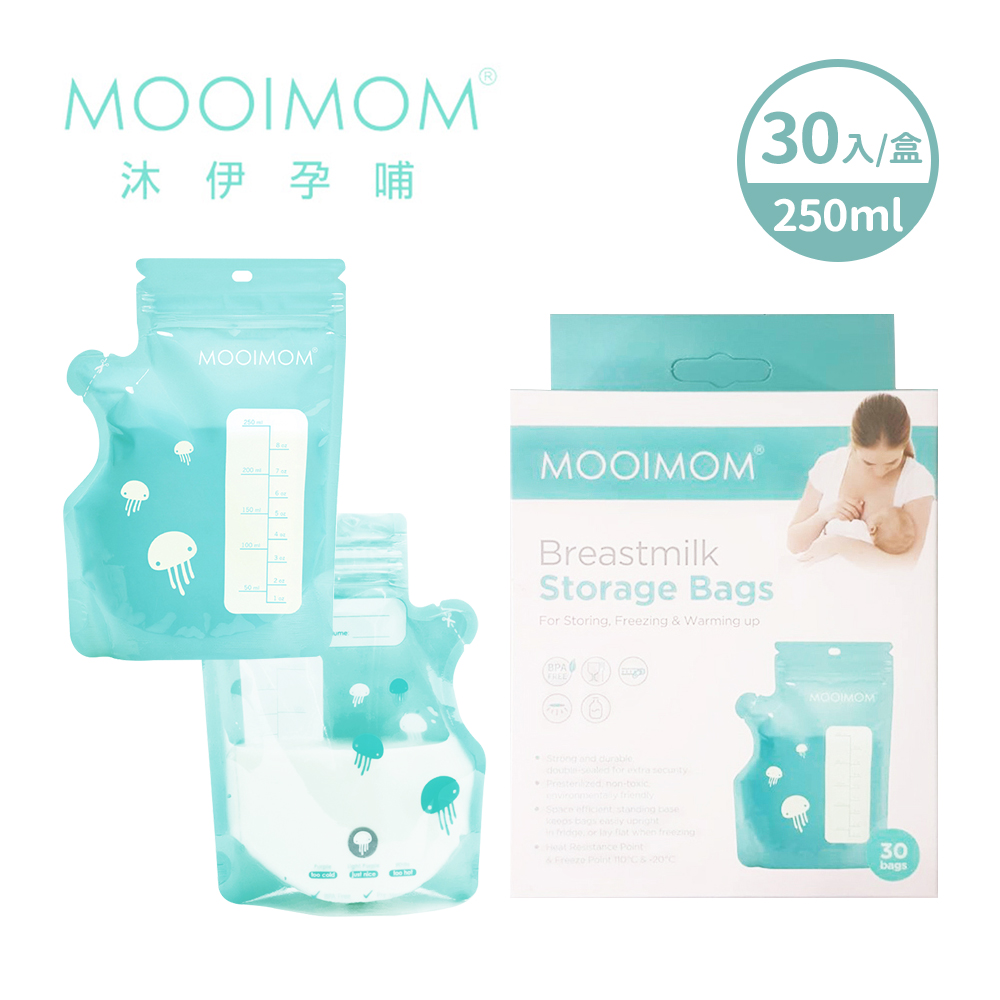 MOOIMOM 沐伊孕哺 站立式感溫母乳儲存袋-250ml (30入)