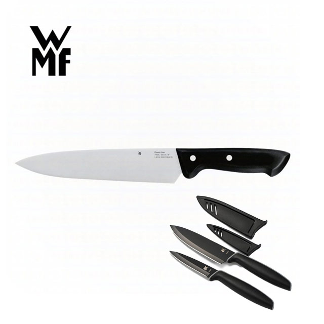 德國WMF Classic Line 主廚刀 20cm(全長34cm)+Touch不鏽鋼雙刀組附刀套 9cm/13cm