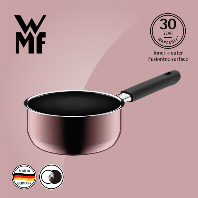 德國WMF Fusiontec 單手鍋16cm 1.3L (金屬玫瑰 赭紅色)+WMF計時器