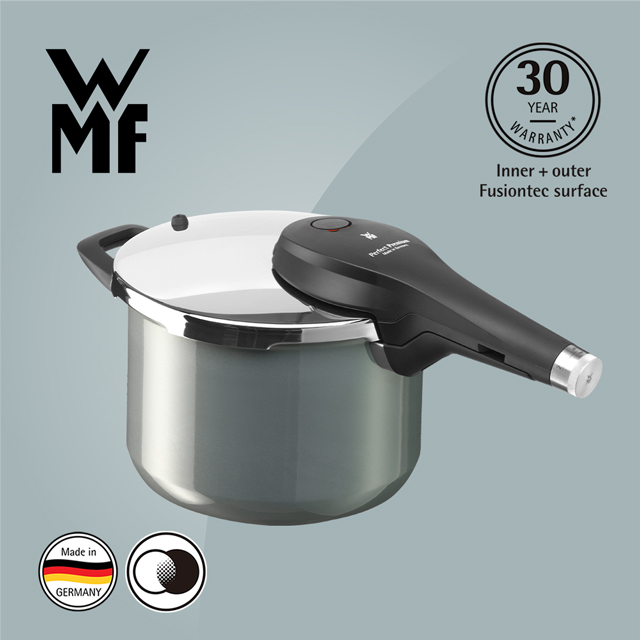 德國WMF FUSIONTEC PERFECT 快力鍋(6.5L)(鉑灰色)(A級福利品)