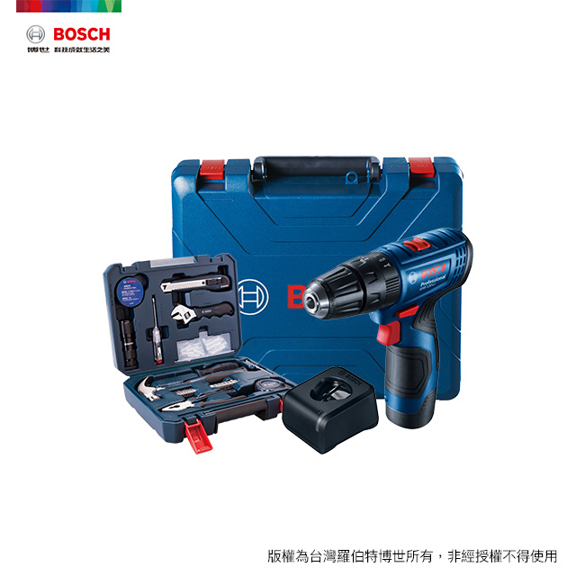 BOSCH 12V 鋰電震動電鑽/起子機手工具配件套裝 GSB 12V-66