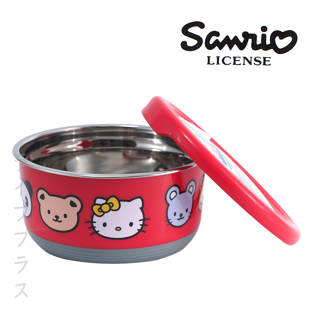 Hello Kitty304不鏽鋼圓形保鮮餐碗-大-紅色
