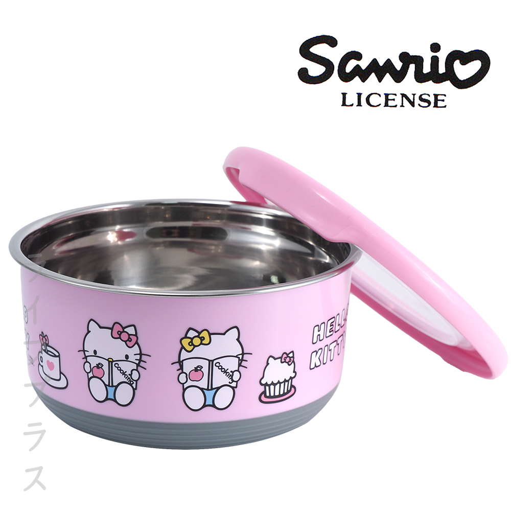 Hello Kitty304不鏽鋼圓形保鮮餐碗-大-粉紅色