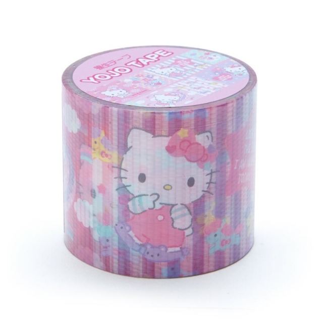 小禮堂 Hello Kitty 日製 寬版透明膠帶 防水膠帶 包裝膠帶 寬膠帶 4cmx4m (紫 彩色熊)