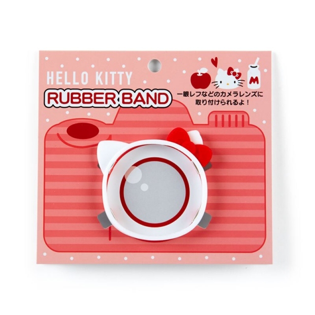 小禮堂 Hello Kitty 造型矽膠相機鏡頭套 單眼鏡頭套 鏡頭保護套 (紅白 大臉)
