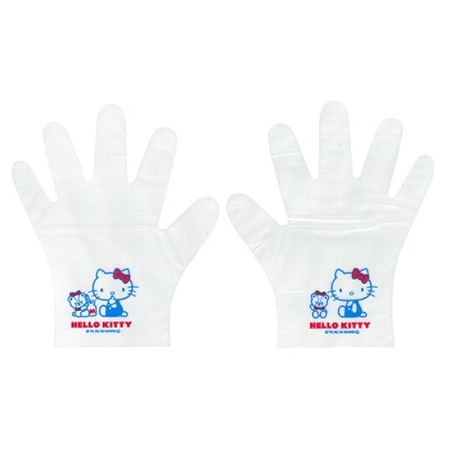 Hello Kitty 拋棄式手套 透明手套 塑膠手套 衛生手套 (20入 小熊)