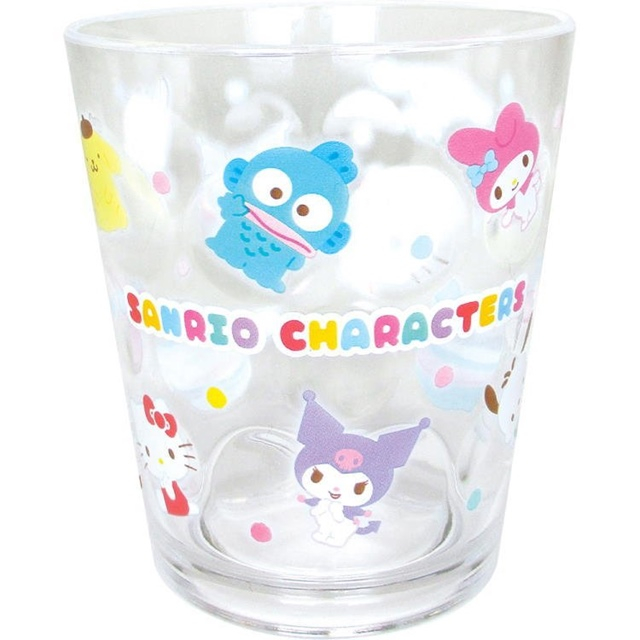 Sanrio大集合 無把塑膠杯 (透明滿版款)
