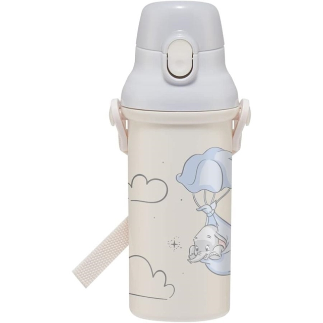 迪士尼 小飛象 兒童彈蓋直飲水壺 480ml Ag+ (米藍母子款)