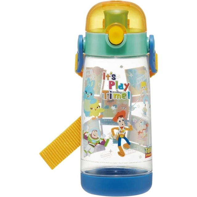 迪士尼 玩具總動員 兒童彈蓋直飲透明止滑水壺 480ml (黃綠藍集合款)