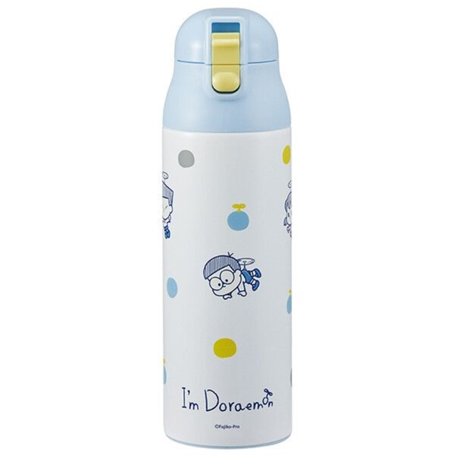 哆啦A夢 彈蓋不鏽鋼保溫瓶 500ml (藍點點款)