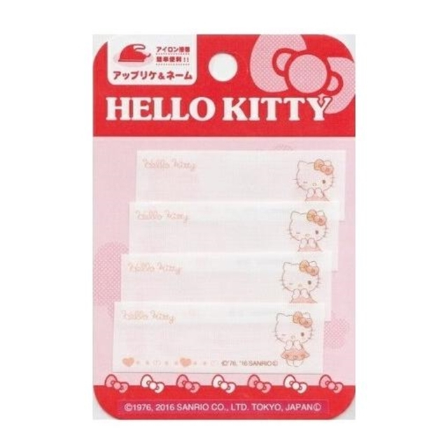 Hello Kitty 姓名燙布貼組4入組 (紅眨眼款)