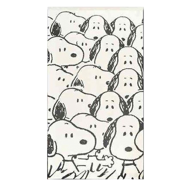 Snoopy 棉質長門簾 85x150cm (白大頭滿版款)