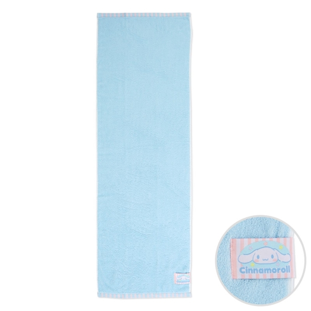 大耳狗 棉質吸水浴巾 40x120cm (藍粉素面款)