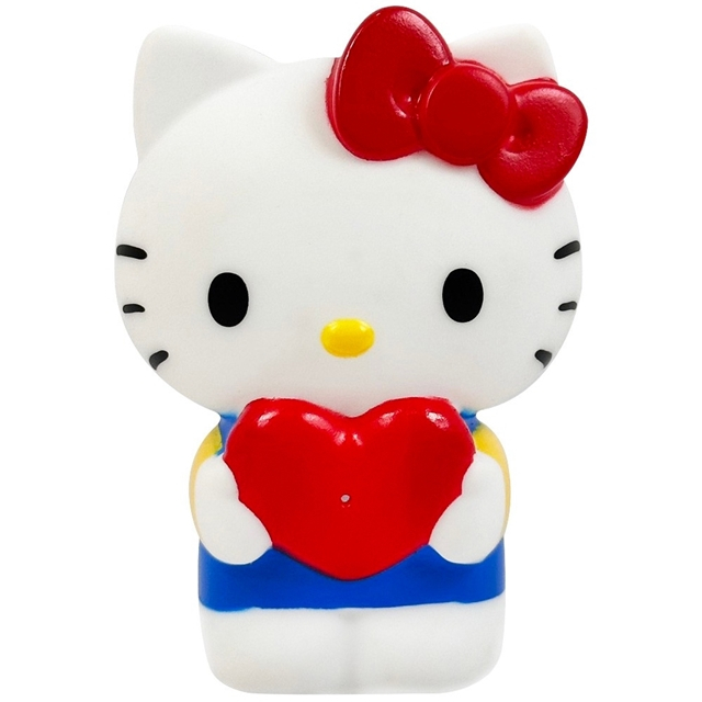 Hello Kitty 矽膠玩偶噴水玩具 (抱愛心款)