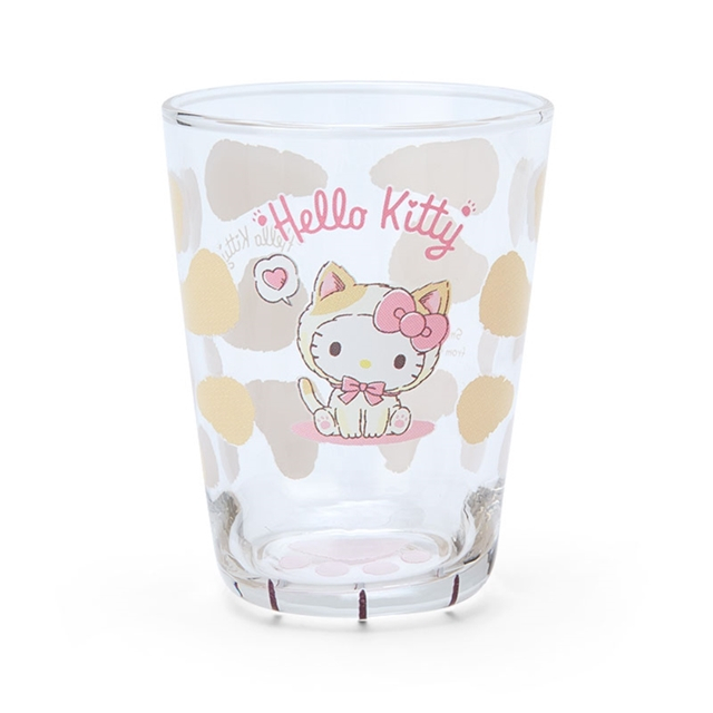 Hello Kitty 無把造型玻璃杯 230ml (要不要來我家看貓)