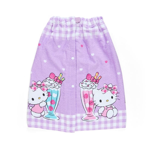 Hello Kitty 兒童抗UV棉質浴裙 60cm (紫聖代 炎夏企劃)
