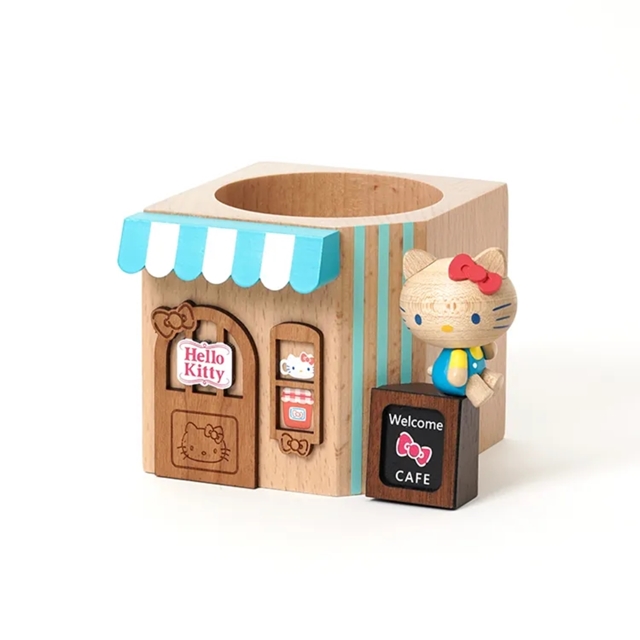 Hello Kitty 木製造型容器 (咖啡廳款)