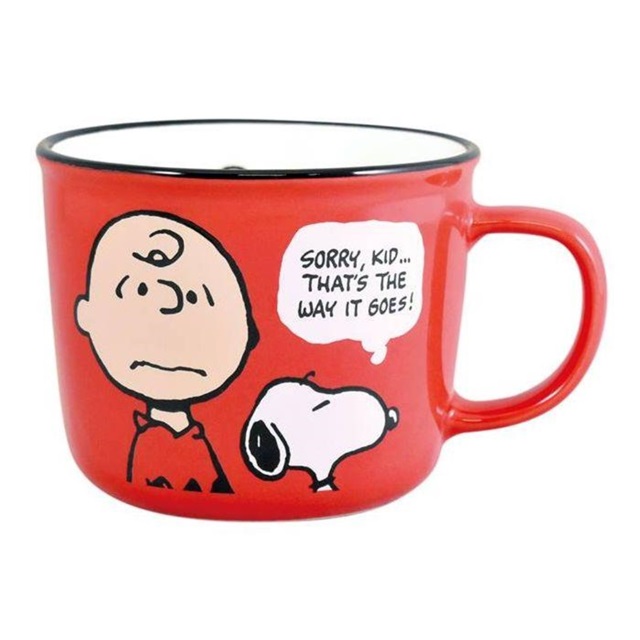Snoopy 陶瓷單耳馬克杯 350ml (紅查理款)