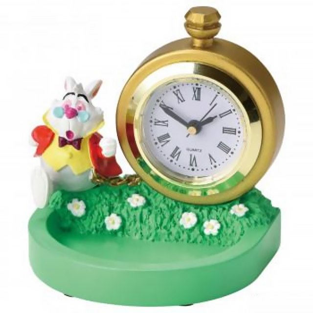迪士尼 愛麗絲夢遊仙境 造型擺飾鐘 (白兔先生款)