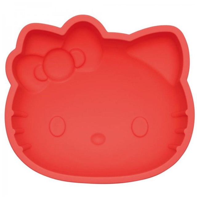 Hello Kitty 造型矽膠蛋糕模型 1080ml (紅大臉款)