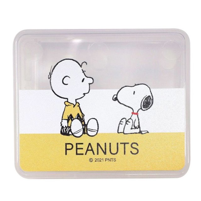 Snoopy 塑膠透明針盒 (黃白坐姿款)