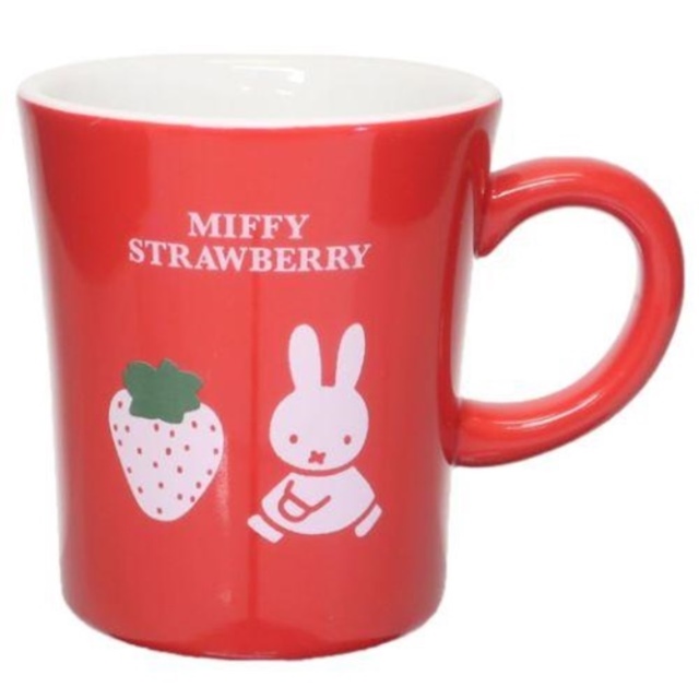 米飛兔 陶瓷馬克杯 270ml (白紅草莓款)