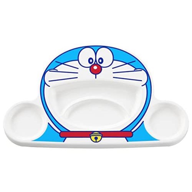 哆啦A夢 造型塑膠兒童餐盤 (舉手款)