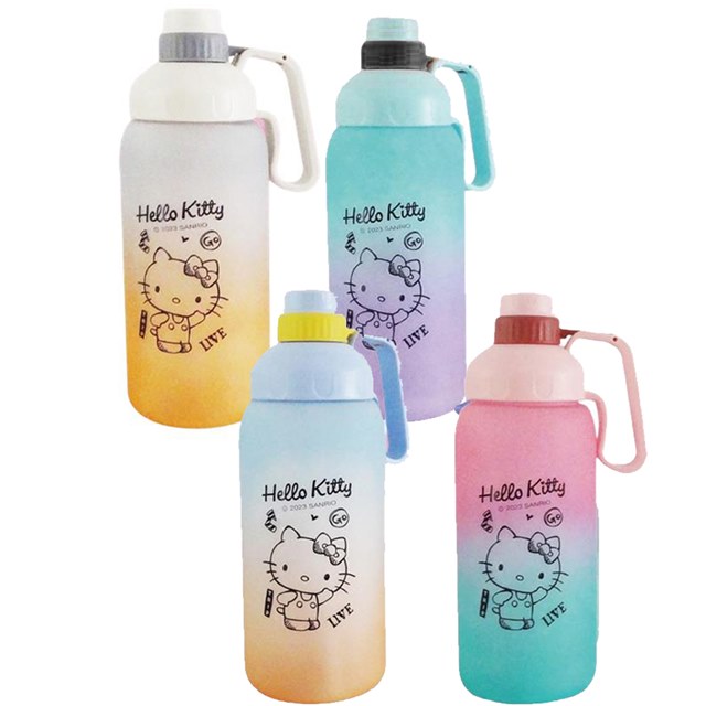 Hello Kitty 運動冷水吸管水壺 1800ml (4款隨機)