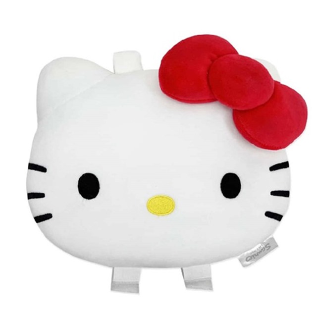 Hello Kitty 車用造型絨毛頭枕收納袋 (大臉款)