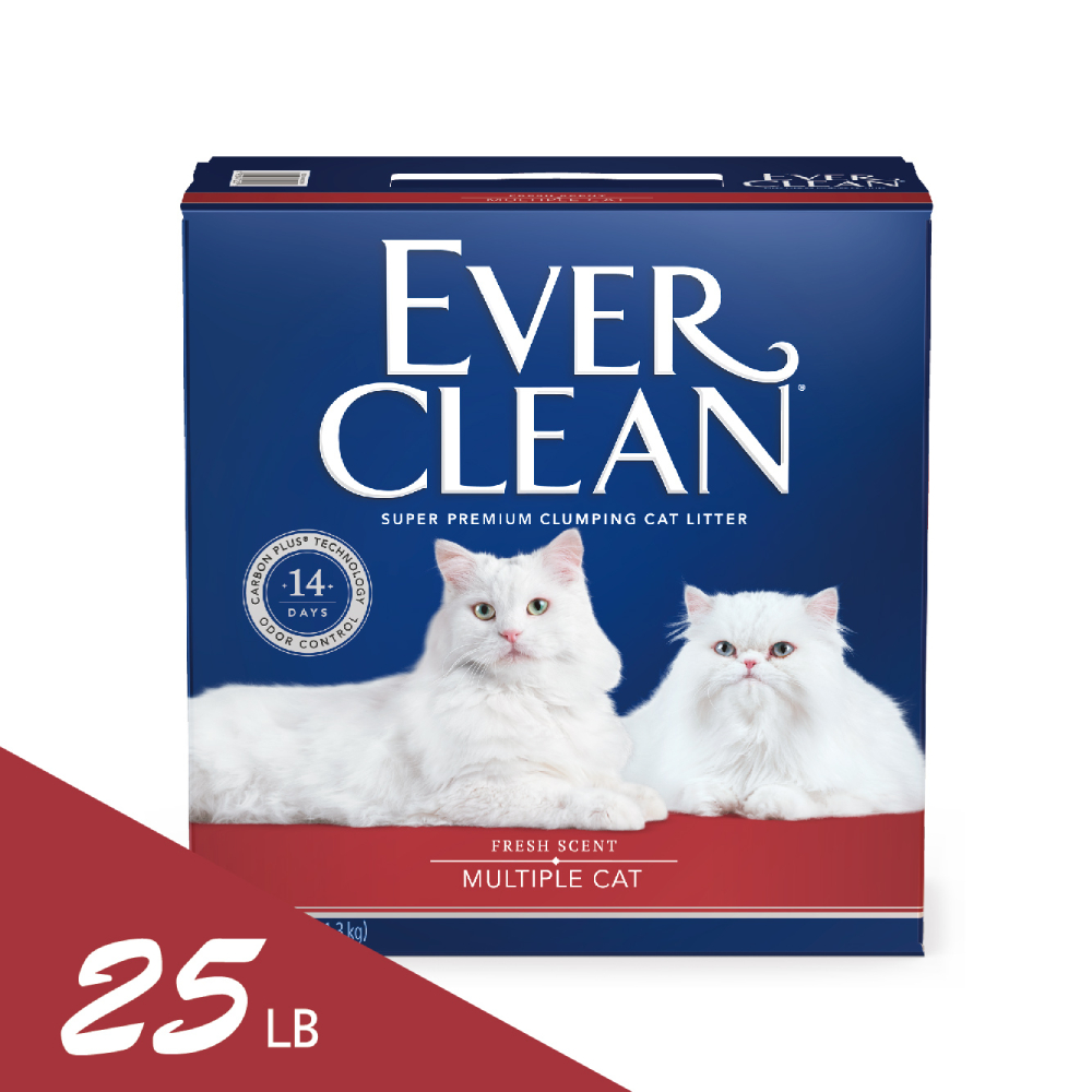 【EverClean 藍鑽】強效凝結除臭貓砂25lb 高效抗菌