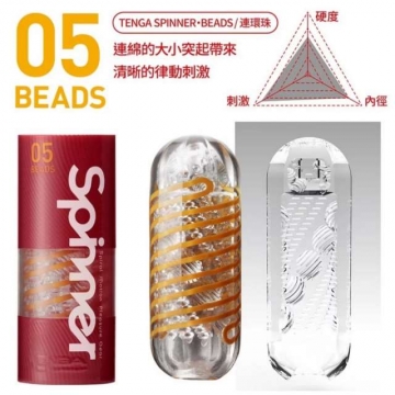 日本TENGA SPINNER 05 BEADS連環珠 可重複使用男用飛機杯