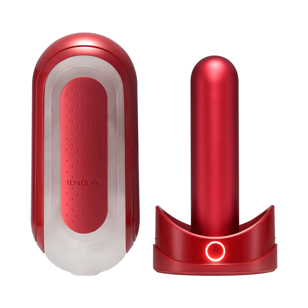 TENGA FLIP 0 (ZERO) [RED & WARMER SET/熱情紅&暖杯器