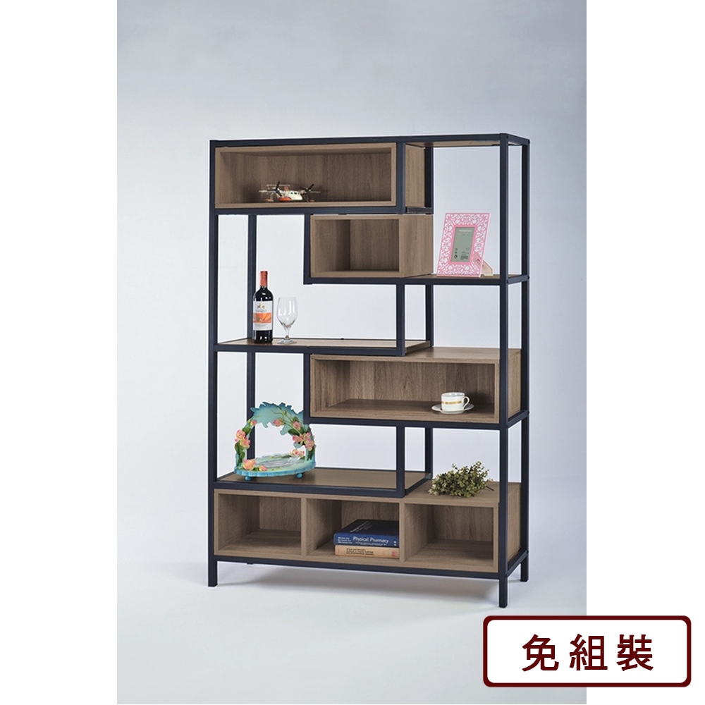 AS-黑茲爾多層次造型置物架-120x30x180cm