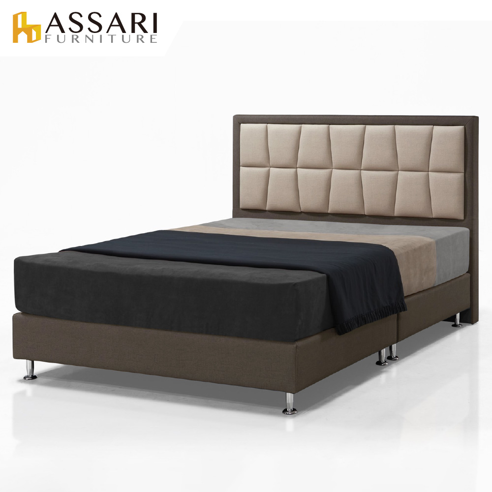 ASSARI-傢集908型貓抓皮房間組(床頭片+床底)-雙大6尺