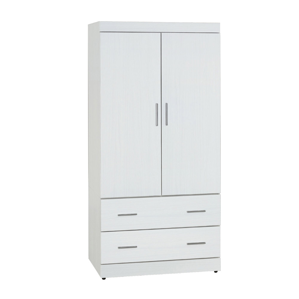 Boden-約諾2.7尺二門二抽白色衣櫃