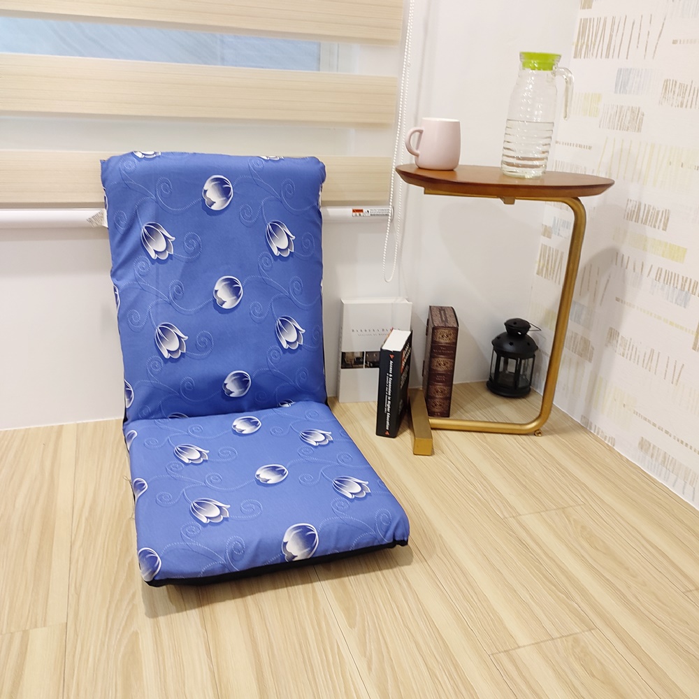 SUMMER台灣製造 厚實8CM多段式藍鬱金香大和室椅 坐墊 椅墊 靠墊