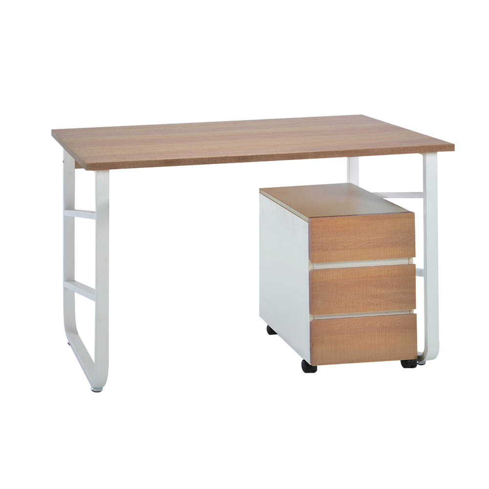 Boden-艾昂4尺書桌/工作桌組合(書桌+附輪活動收納櫃)