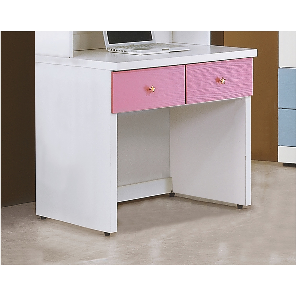 AS-桃樂絲2.7尺兩抽粉白雙色書桌-80.5x59x77.5(兩色可選)