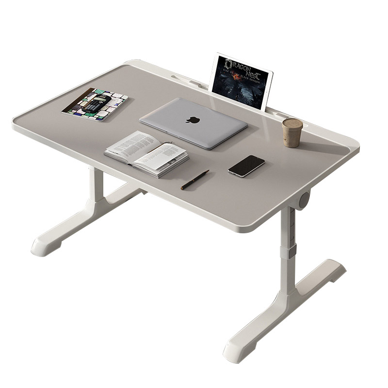 免組裝加大升降床上多功能筆電桌-淺灰色
