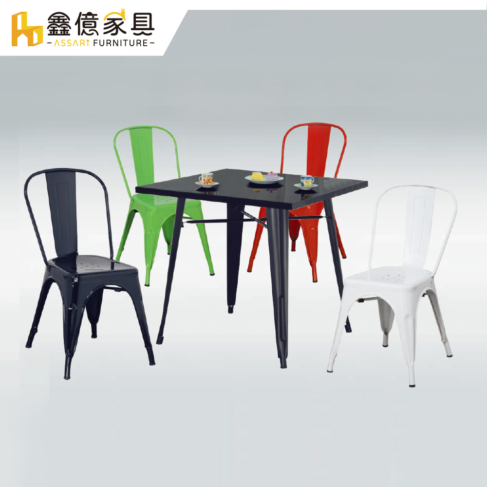 ASSARI-優野休閒免組裝餐桌椅組(1桌4椅)