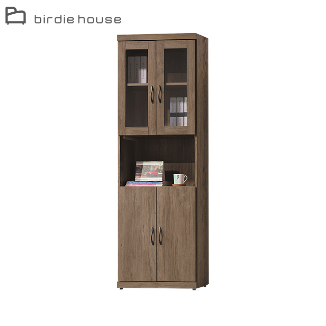 Birdie-潘尼2尺四門中開放書櫃/置物櫃
