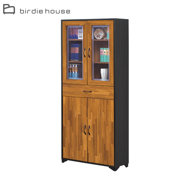 Birdie-莫蘭特2.6尺四門一抽書櫃/收納置物櫃