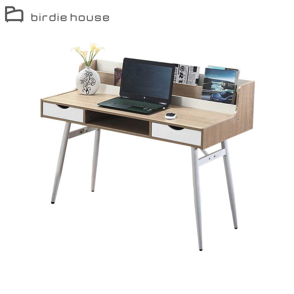 Birdie-伯克利4尺簡約書架型書桌/工作桌