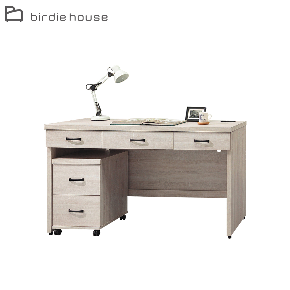 Birdie-威爾5尺三抽書桌/工作桌+活動櫃組合