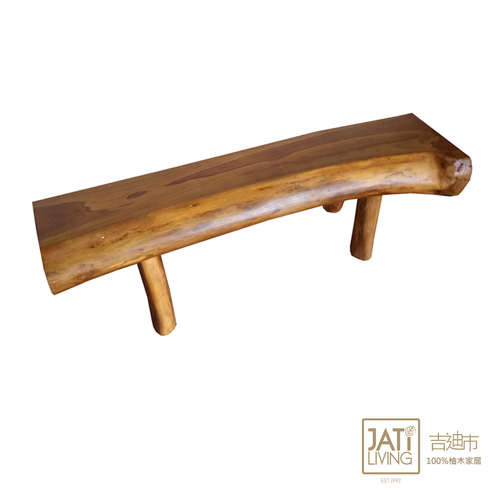 【吉迪市柚木家具】柚木樹幹造型條凳 EFACH017A2