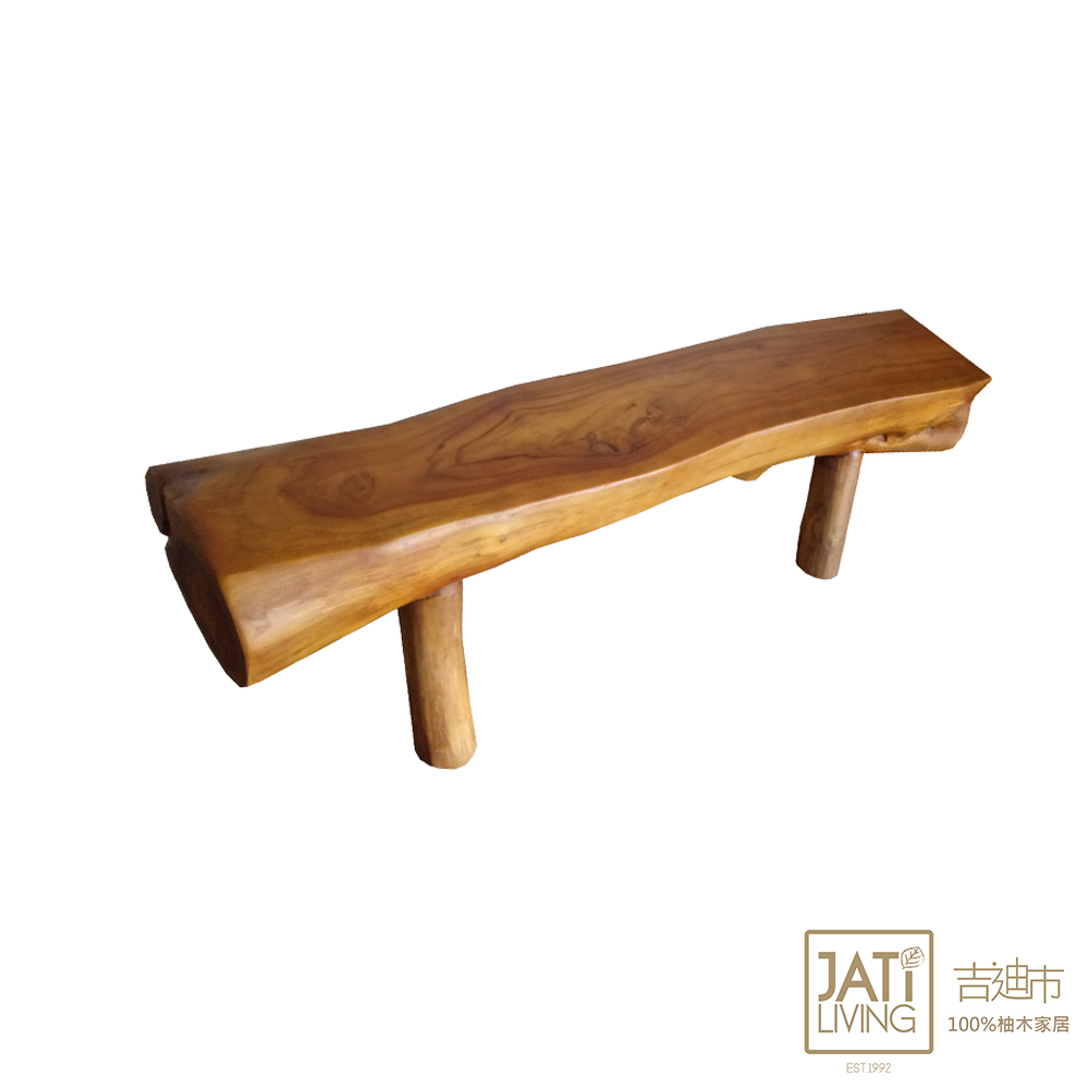 【吉迪市柚木家具】柚木樹幹造型條凳 EFACH017A3