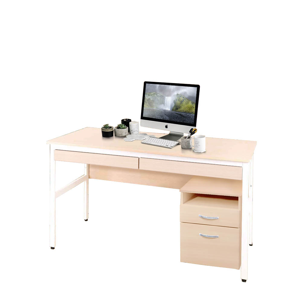 《DFhouse》巴菲特電腦辦公桌(3色)+雙抽屜+活動櫃